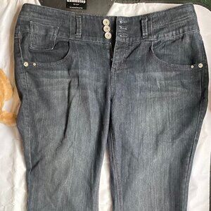 Torrid Jeans - Womens Size 16 - Flaming Heart Vintage - Tall Blue Boot Cut Y2K